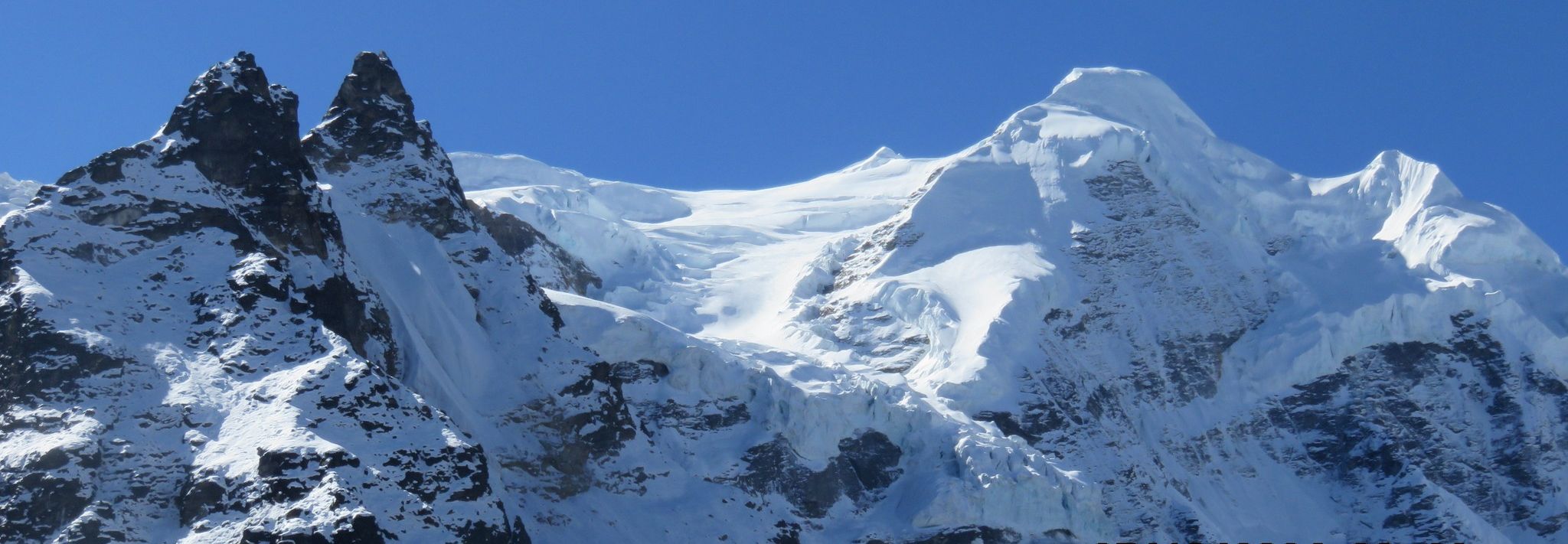 Mera Peak on ascent to Mera La