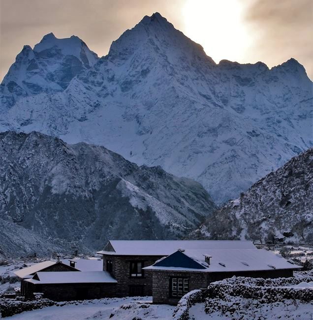 Mts.Kang Taiga and Thamserku from Thame