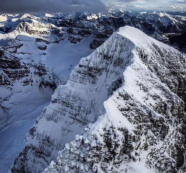 Aerial view of Mount Assiniboine, Assiniboine Provincial Park, British Columbia, Canada