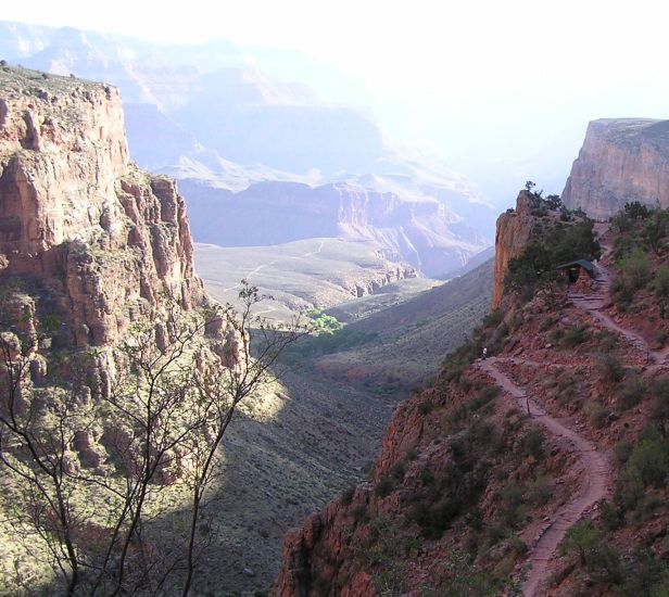 Bright Angel Trail from the South Rim of the Grand Canyon