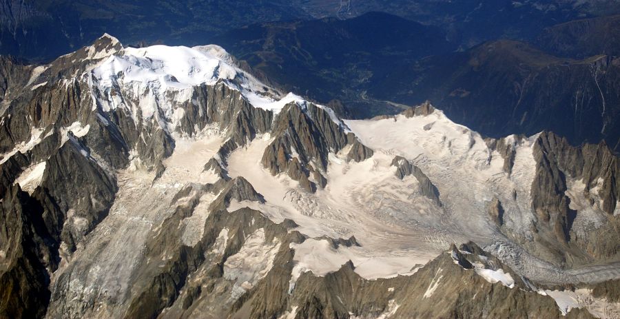 Mont Blanc / Monte Bianco from the air