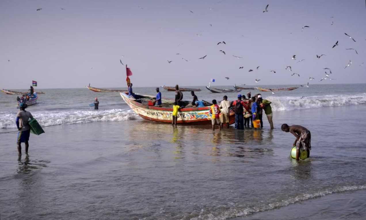 Fishing Boats on beach at Ghana Town