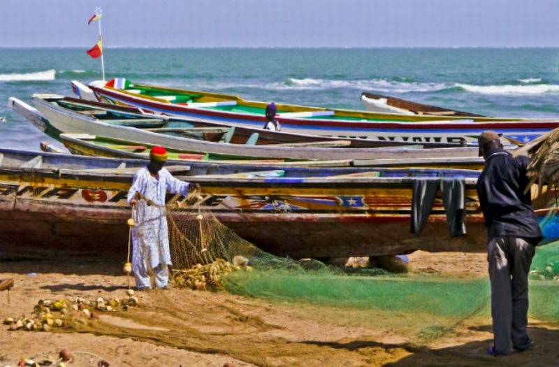 Fishing boats on beach at Tenji