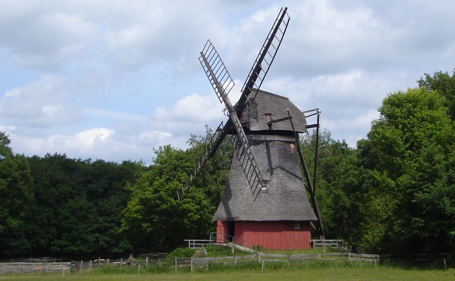 Windmill at the Open Air Museum at Kommern of Traditional Architecture in Germany