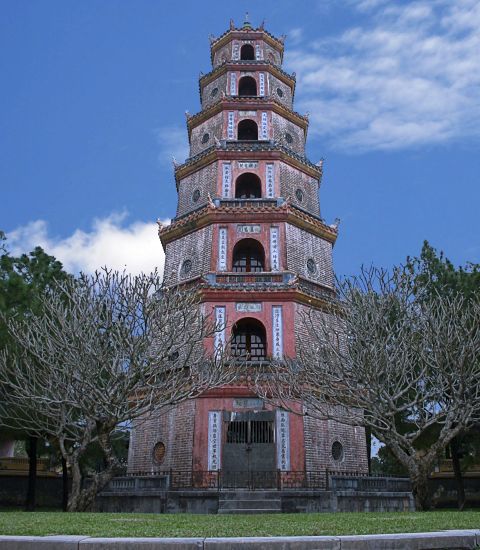 Thien Mu Pagoda on the Perfume River ( Song Huong ) at Hue