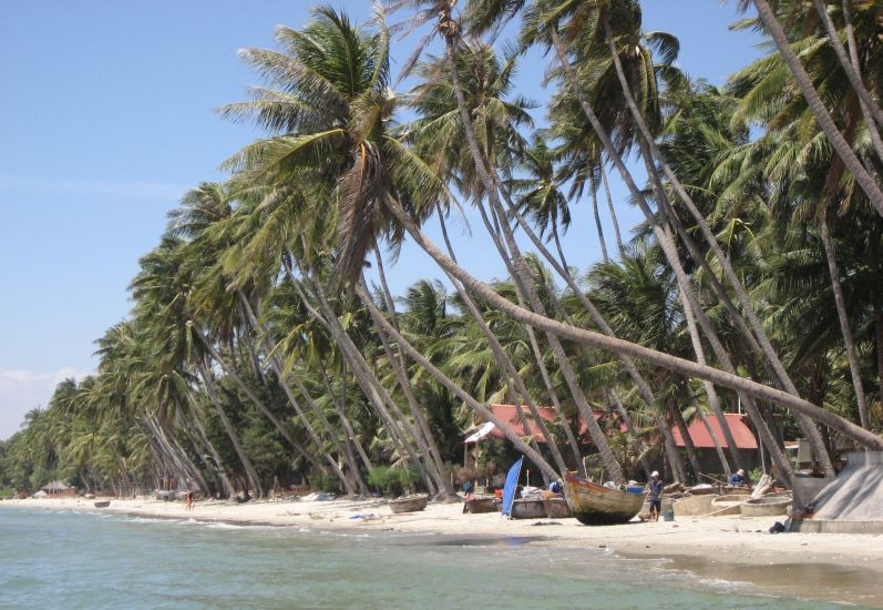 Beach south of Nha Trang on the East Coast of Vietnam