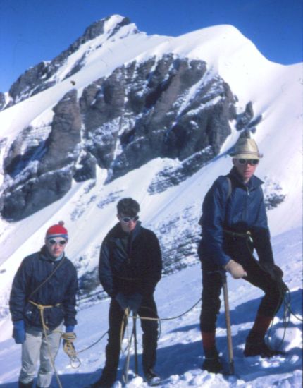 Ascent of Balmhorn in the Bernese Oberlands of Switzerland