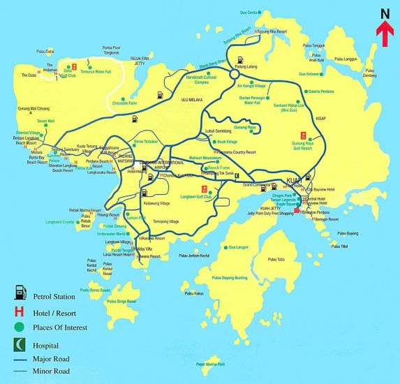 Map of Langkawi Island