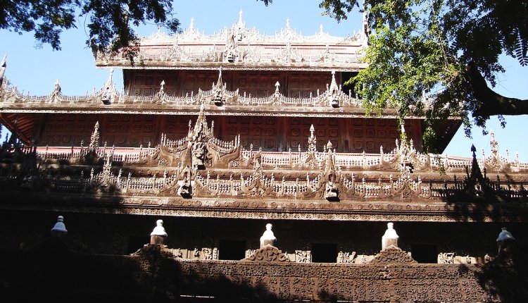 Shwenandaw Kyaung in Mandalay in northern Myanmar / Burma