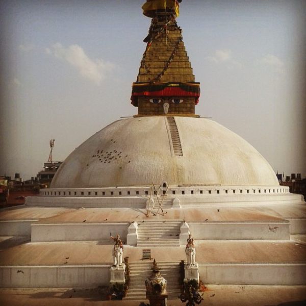 Buddhist Stupa at Bodnath ( Baudhanath ) in Kathmandu