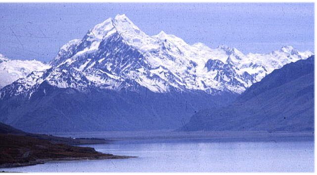 Mount Cook from Lake Pukaki in the South Island of New Zealand