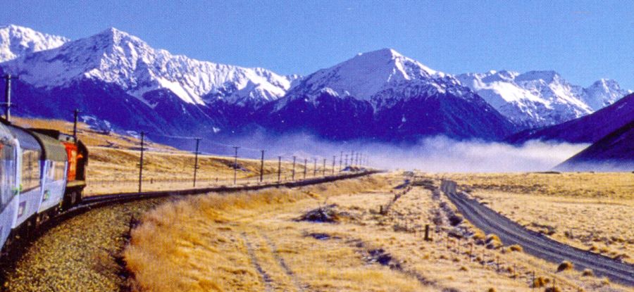 Transalpine train to Greymouth