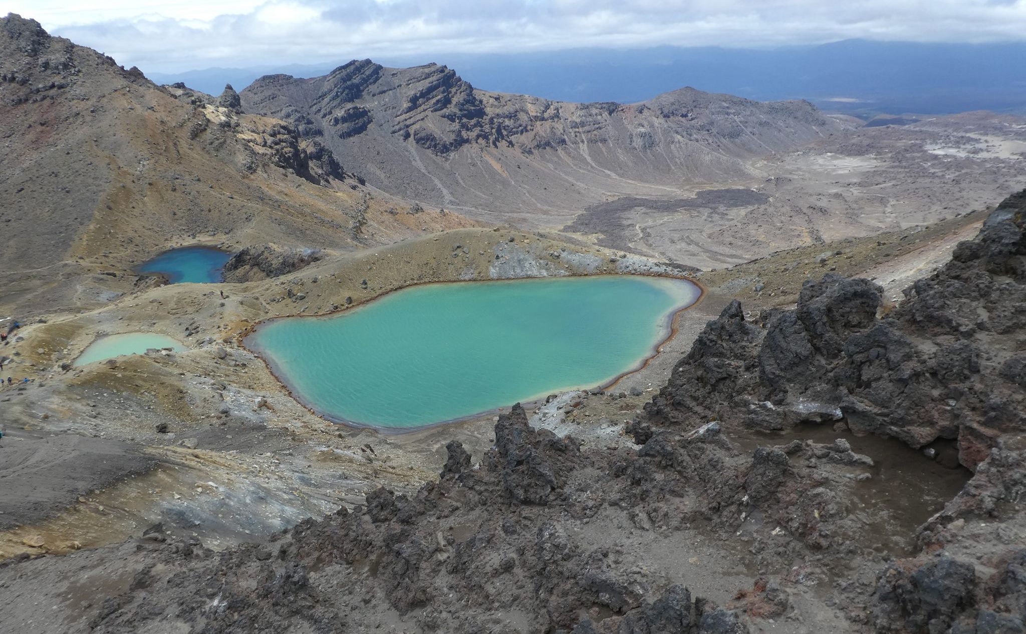 Emerald Lakes on the Tongariro Traverse