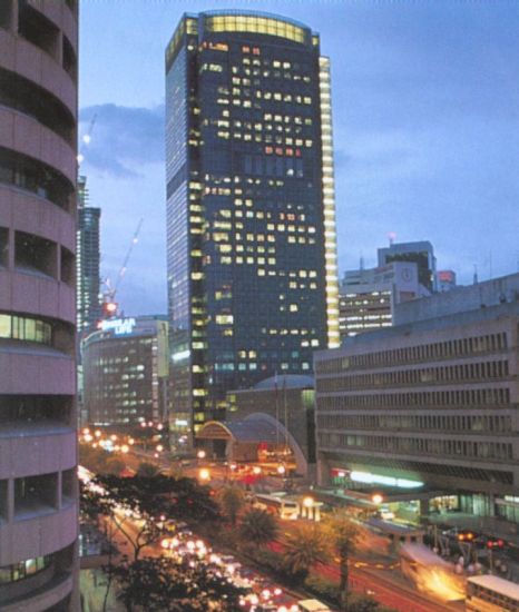 Makati Business District in Manila - capital city of the Philippines