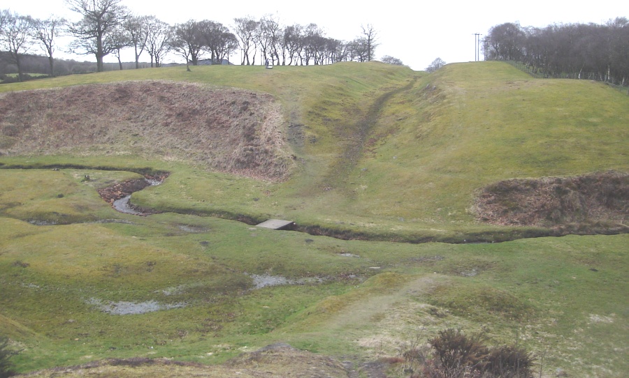 Route of Roman Road through Roughcastle Woods