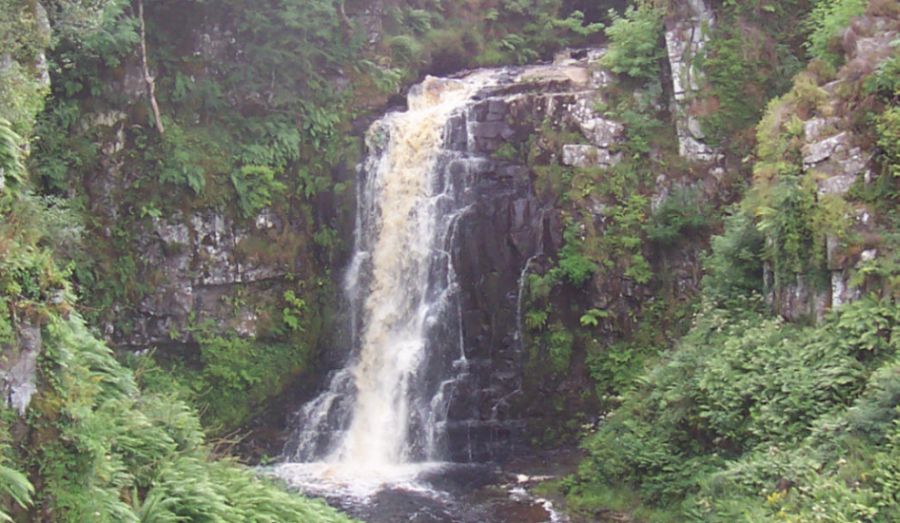 Glenashdale Waterfall on the Island of Arran in Scotland