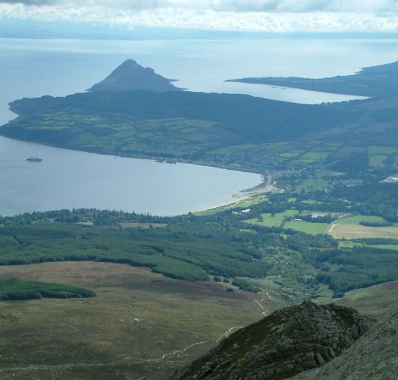 Brodick Bay from Goatfell on the Island of Arran