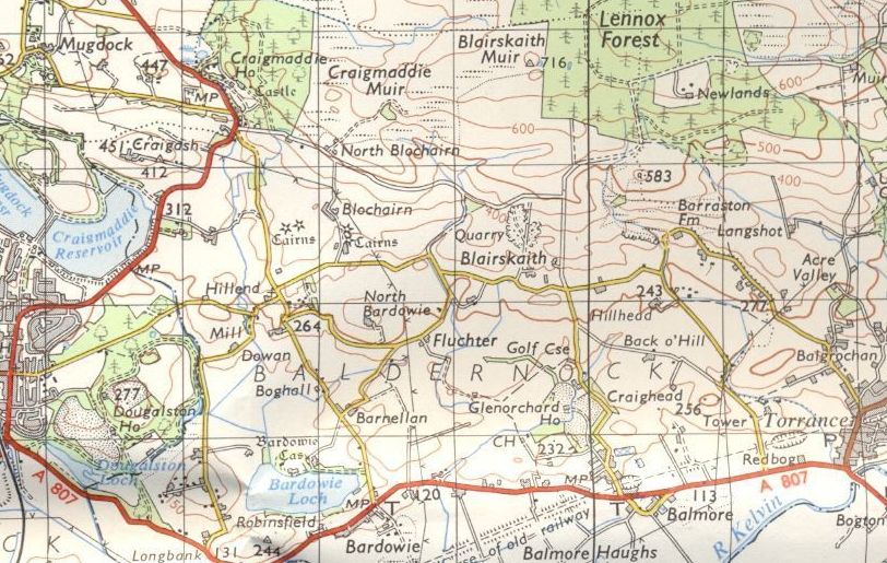 Map of the Baldernock region