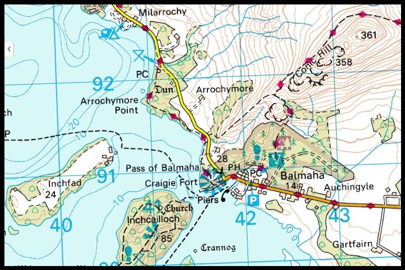 Map of Balmaha Area