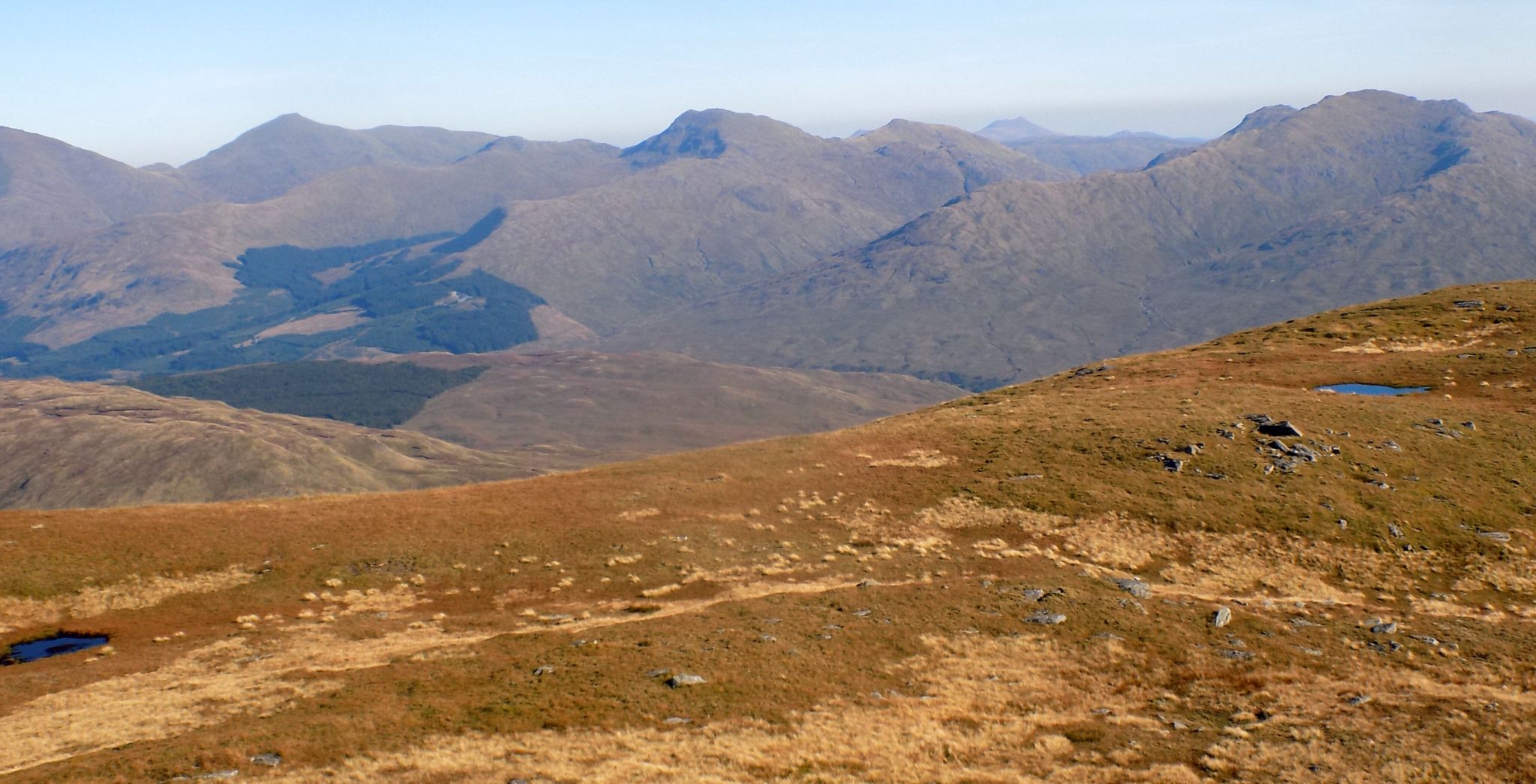 Ben More & Stob Binnein and Stob Garbh & Cruach Ardrain from West Highland Way on the approach to Tyndrum