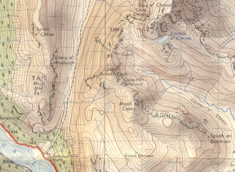 Map of Beinn Each