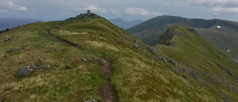 Summit of An Socath and An Riabhachan above Loch Mullardoch