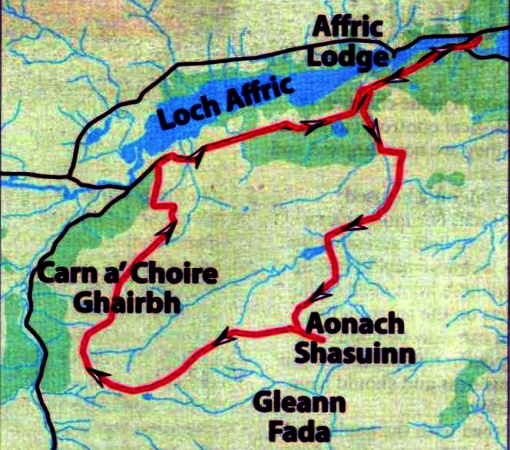 Photographs and map of Glen Affric and Munros - Mam Sodhail, Sgurr na ...