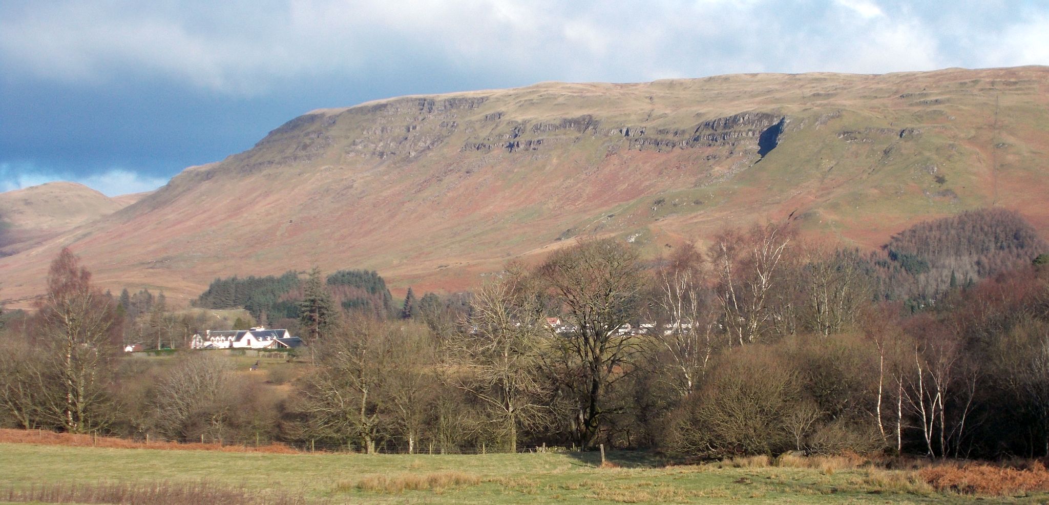 Photographs and map of the Campsie Fells in the Central Belt of Scotland