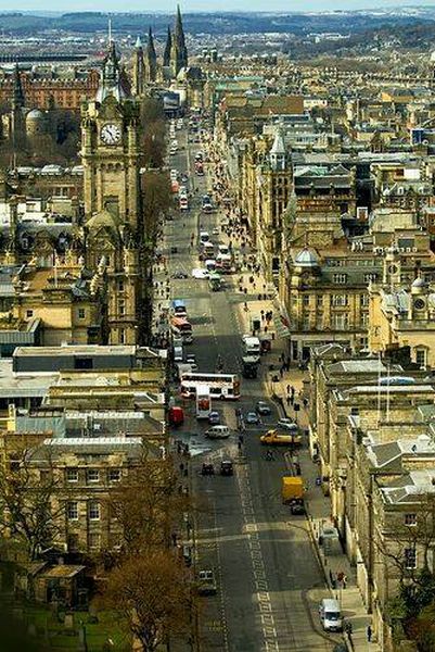 Princes Street in Edinburgh City Centre