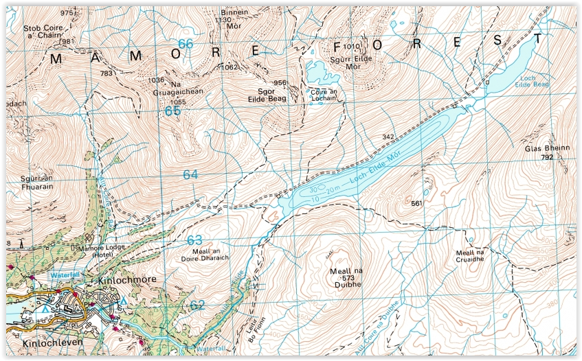 Map of Glas Bheinn