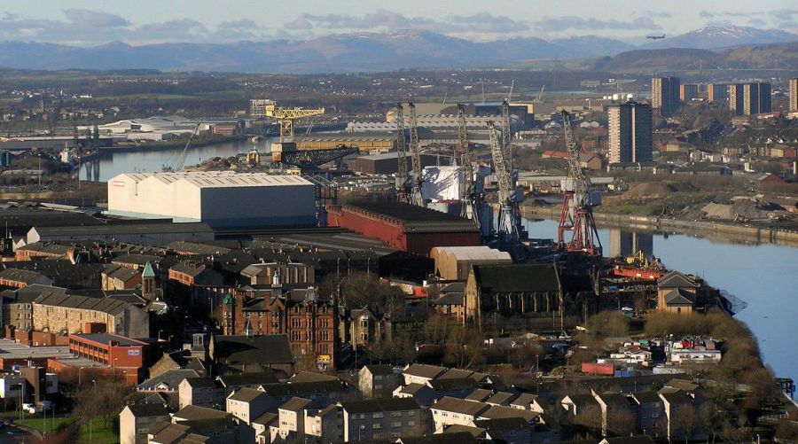 Buildings at Govan on the River Clyde