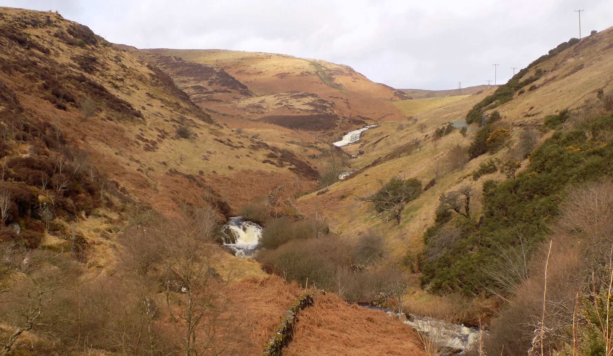 Waterfalls on burn from Greenside Reservoir