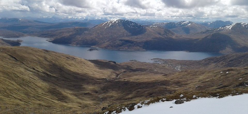 Loch Quoich and Gleouraich from Gairich in Knoydart