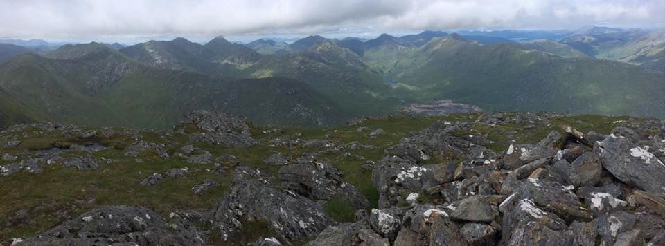 Peaks of Knoydart and Loch Quoich from Sgurr Mor