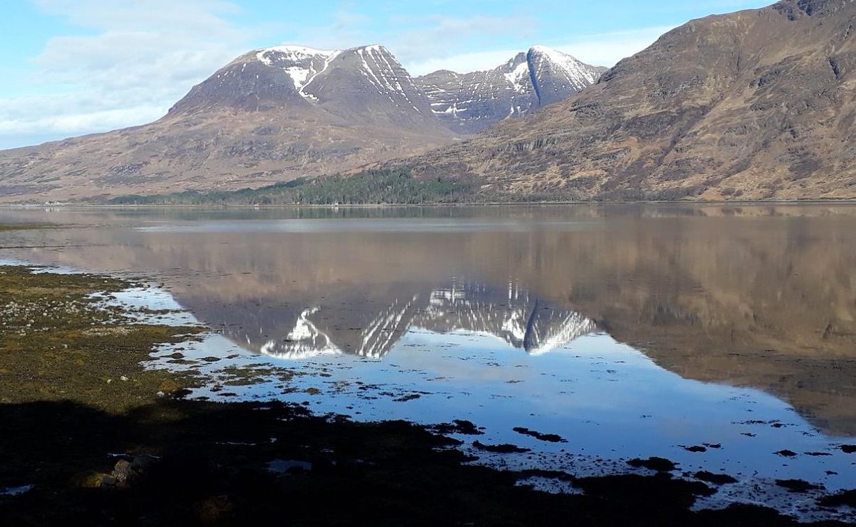 Beinn Alligin across Loch Torridon in NW Highlands of Scotland