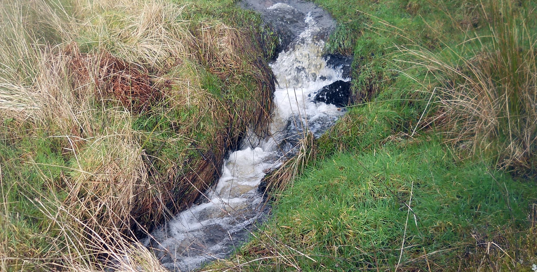 Waterfall on Manse Burn at Windyhill Golf Course in Bearsden