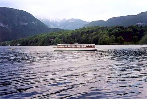 Bohinj Lake in the Julian Alps of Slovenia