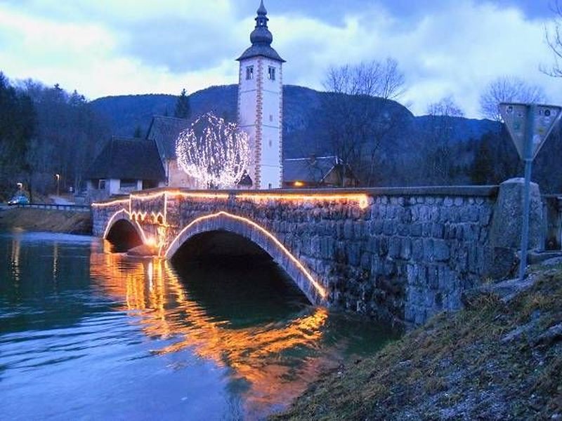 Bohinj Village in the Julian Alps of Slovenia