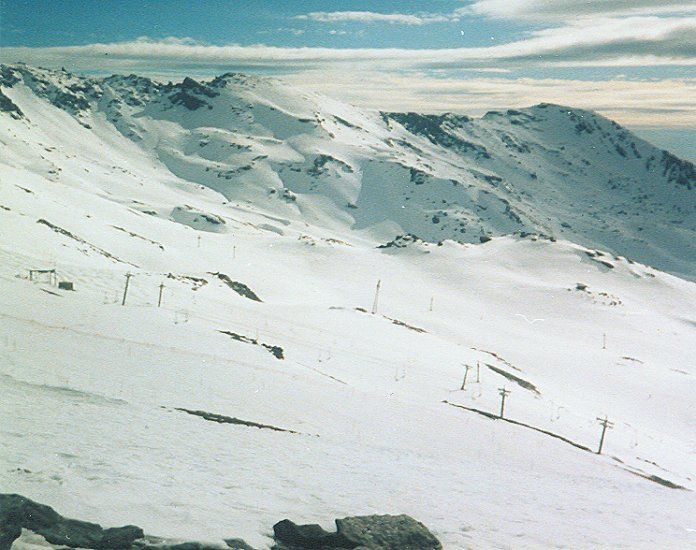 Ski Slopes at Solynieve in the Sierra Nevada in Southern Spain