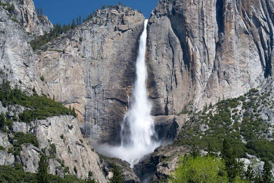 Yosemite Falls in Yosemite Valley, California, USA