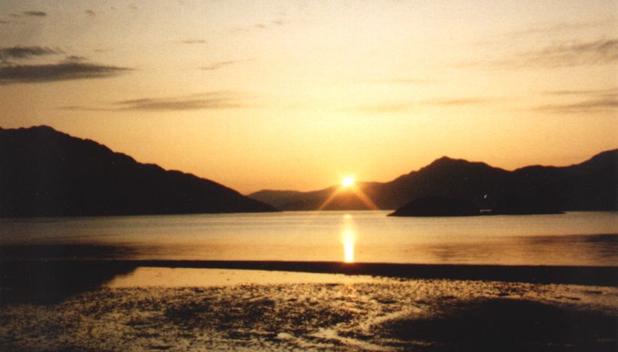 Sunset on Loch Hourn in NW Scotland